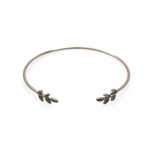 Silver Leaf Open Cuff Bracelet - Women Jewelry